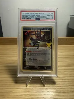 Greninja Gold Star Celebrations Promo PSA 8 SWSH144 2021 Pokemon TCG - Image 1