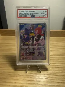 Team Rocket's Murkrow 200/182 PSA 10 Pokemon TCG S&V Destined Rivals - Image 1