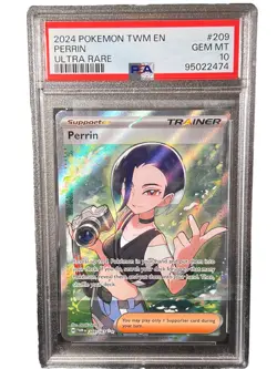 2024 Pokemon TWM EN Perrin #209 UR PSA 10 - Image 1