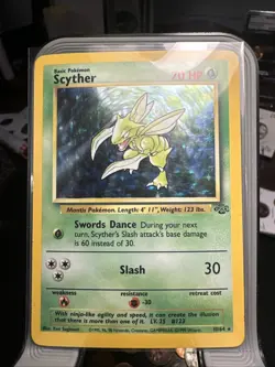 Pokemon Jungle Scyther 10/64 Holo Rare 2000s WOTC Base Set Vintage - Image 1