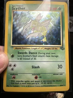 Pokemon Jungle Scyther 10/64 Holo Rare 2000s WOTC Base Set Vintage - Image 3