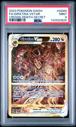 2023 POKEMON SWORD & SHIELD CROWN ZENITH SECRET FULL ART/GIRATINA VSTAR PSA 9 - Image 1