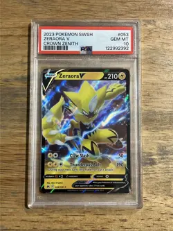 GRADED PSA 10 2023 Pokemon SWSH Zeraora V Crown Zenith #053 - Image 1