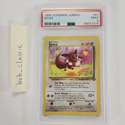 Pokemon TCG Jungle Eevee 51/64 PSA 9 Unlimited Regular Basic English Common - Image 1