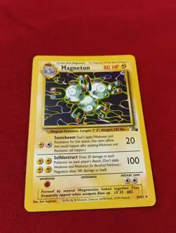 Pokemon TCG Fossil Set Magneton 26/62 Rare Non Holo LP - Image 1
