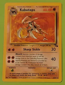 1999 Pokemon Fossil Set 24/62 Kabutops - Image 1