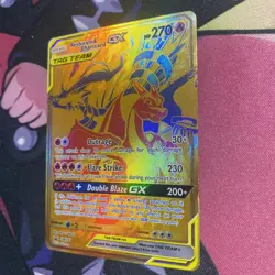 Pokemon NM Reshiram & Charizard GX Tag Team Gold Promo SM247 - Image 2