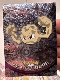 Geodude #74 Topps Chrome Pokemon TV Animation Edition VTG 2000 Holo Foil - Image 1