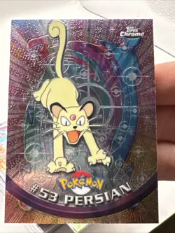 2000 Topps Chrome Pokemon Series 1 Persian #53 Holo Foil NM - Image 1