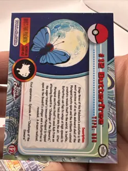 Pokemon 2000 Topps Chrome Butterfree #12 HP TV Series 1 Holo - Image 2