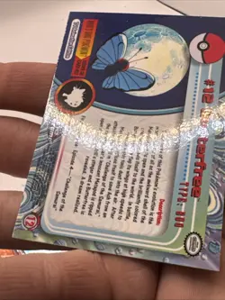 Pokemon 2000 Topps Chrome Butterfree #12 HP TV Series 1 Holo - Image 3