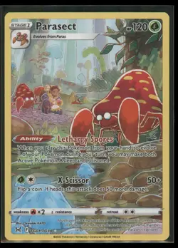 2022 Sword & Shield Series - Lost Origin - Trainer Gallery Parasect Rare #TG1 - Image 1