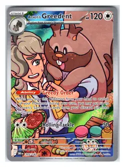 Pokemon TCG - Arven's Greedent - SV10: Destined Rivals 205/182 Illustration Rare - Image 1