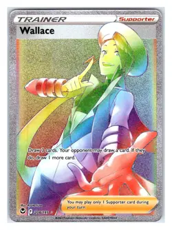 Pokemon TCG - Wallace (Secret) - SWSH12: Silver Tempest 208/195 Secret Rare Holo - Image 1