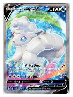Pokemon TCG - Alolan Vulpix V (Full Art) - SWSH12: Silver Tempest 173/195 Ultra - Image 1