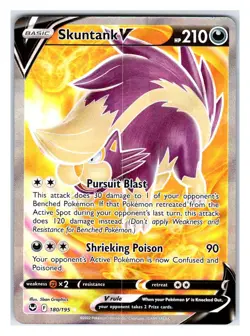 Pokemon TCG - Skuntank V (Full Art) - SWSH12: Silver Tempest 180/195 Ultra Rare - Image 1