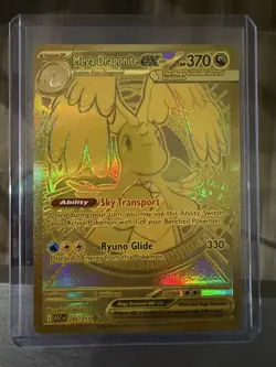 Pokemon TCG Mega Dragonite EX 295/217 Ascended Heroes Gold Hyper Rare NM - Image 1