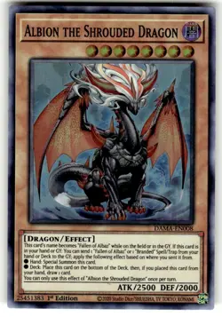 Yugioh! Albion the Shrouded Dragon - DAMA-EN008 - Super Rare - 1st Edition Near - Image 1