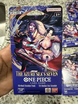 Bandai One Piece OP14 Azure Sea's Seven Booster (25 Packs) English - Image 2