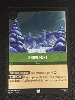 Disney Lorcana Winterspell Snow Fort Cold Foil 98/204 NM - Image 1
