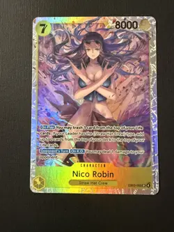 Bandai Nico Robin EB03 SR Full Art Holo 8000 Power One Piece Card EB03-055 - Image 1