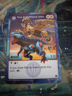 Bakugan Armored alliance epic character Card _245_EC_SV Trox x Nobilious ultra - Image 1