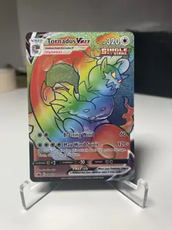 Pokemon TCG Tornadus VMAX Holo Ultra Card Sword & Shield Chilling Reign Rainbow - Image 1