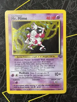 Pokemon Card - TCG Mr. Mime 6/64 Jungle Holo Card Rare - Image 1