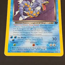 Pokemon Dark Gyarados 8/82 Team Rocket Holo Card MP - Image 2