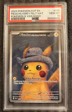 Pikachu Van Gogh (Pikachu with Grey Felt Hat) PSA 10 Pokemon Card - Image 1