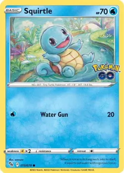Squirtle 015/078 Common Pokemon GO Pokemon Card - Image 1