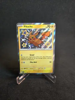 Pokemon Pikachu Card Paldean Fates 131/091 Shiny Holo Rare NM Condition - Image 1