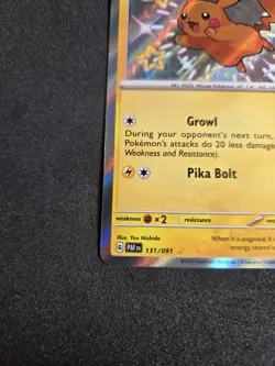 Pokemon Pikachu Card Paldean Fates 131/091 Shiny Holo Rare NM Condition - Image 3