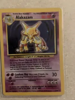 Alakazam Base Set Holo Rare 1/102 1999 Wizards of the Coast Pokemon TCG Card - Image 1