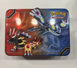 Pokemon 2014 Premium Collector Lunchbox Tin Kyogre Groudon W/ Binder and Pencils - Image 1