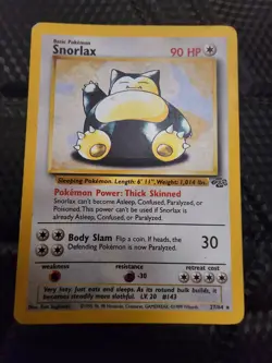 Snorlax - 27/64 - Rare - Unlimited Edition Lightly Played Pokemon G1 - Jungle - Image 1