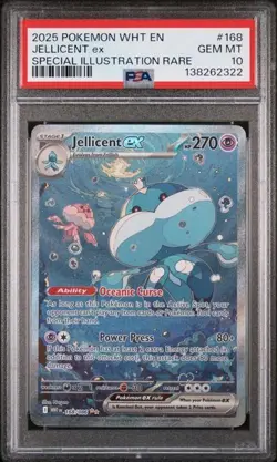 PSA 10 JELLICENT EX 168 WHITE FLARE SCARLET & VIOLET SIR POKEMON GEM MINT - Image 1