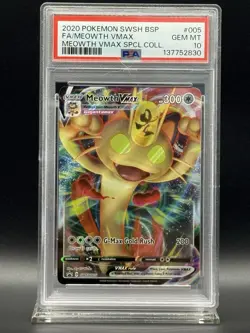 PSA 10!! 2020 Pokemon MEOWTH VMAX SWSH005 🔥🔥 - Image 1