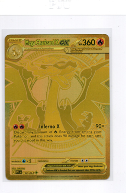Mega Charizard x ex 130/94 Gold Ultra Rare - Phantasmal Flames - NM- Pokemon - Image 1