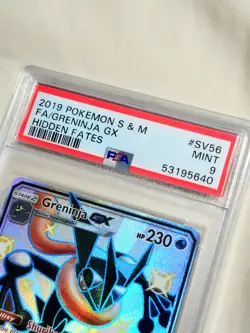Pokemon Greninja GX Holo Full Art SV56/SV94 Sun & Moon Hidden Fates 2019 PSA 9 - Image 4