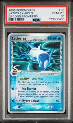 2006 POKEMON EX DRAGON FRONTIERS #96 LATIOS EX-HOLO PSA 10 - Image 1