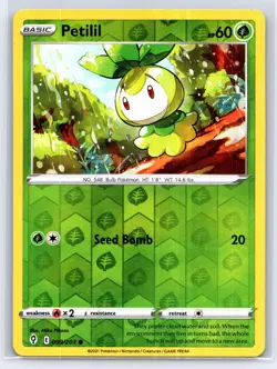 2021 Pokemon TCG - Evolving Skies - Petilil Reverse Holo 009/203 - Image 1