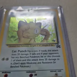 Pokemon Meowth GB Promo #10 Holo WOTC 2000 Black Star Promo Vintage - Image 2