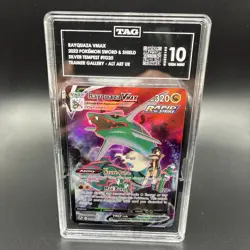 Pokemon TCG RAYQUAZA VMAX 2022 SILVER TEMPEST TRAINER RARE TG20/TG30 TAG 10 - Image 1