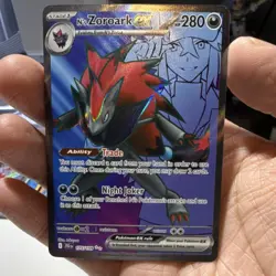 Pokemon N's Zoroark EX Full Art Holo Ultra Rare 175/159 SV09 Journey Together - Image 1