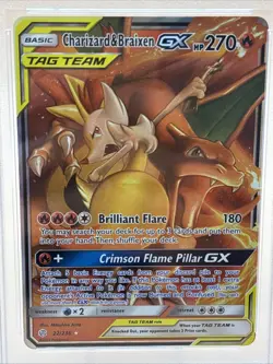 PSA 9 Charizard Braixen GX 2019 Pokemon Sm-Cosmic Eclipse Holo #22 Mint - Image 2