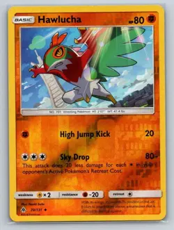 Hawlucha Reverse Holofoil 70/131 Uncommon SM - Forbidden Light - Image 1