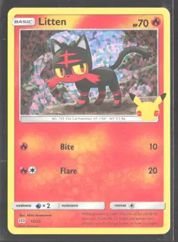 Litten McDonald's 25th Anniversary Promos #015/025 Holo Pokemon Promo - Image 1