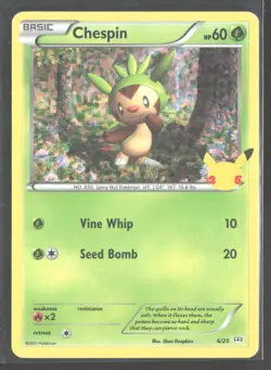 Chespin McDonald's 25th Anniversary Promos #006/025 Holo Pokemon Promo - Image 1