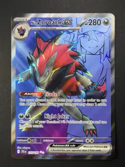 Pokemon: N's Zoroark EX Ultra Rare Full Art Holo 175/159 Journey Together - Image 1